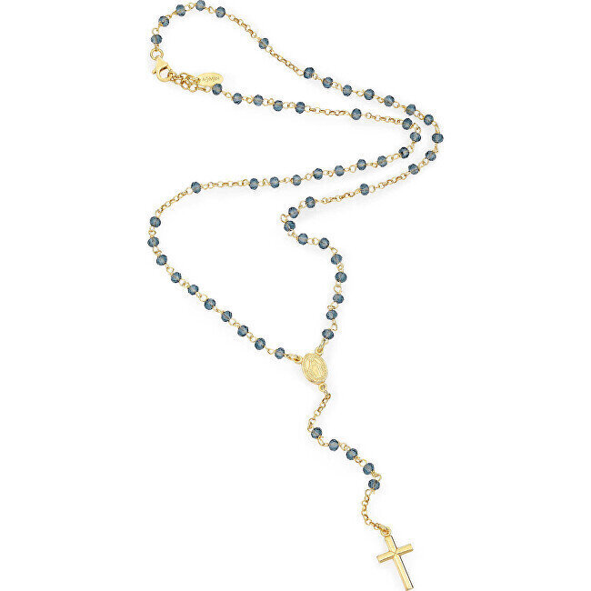 Amen Originaalne kullatud roosikrantsi siniste kristallidega Rosary CROGBL4 hind ja info | Kaelakeed | hansapost.ee