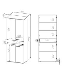 Kapp Optimal 02, hele tamm price and information | Cupboards | hansapost.ee