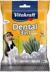 Лакомства для собак Vitakraft Dental 3in1, 120 г цена и информация | Лакомства для собак | hansapost.ee