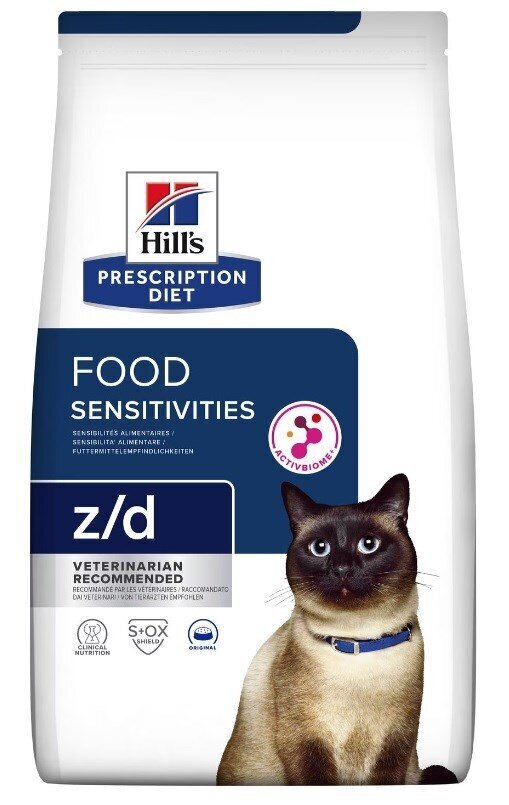 Kuivtoit kassidele Hill's PD Food Sensitivities z/d, 1,5 kg hind ja info | Kassi kuivtoit ja kassikrõbinad | hansapost.ee