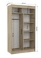 Riidekapp Adrk Furniture Karen 120 cm, valge цена и информация | Kapid | hansapost.ee