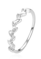 Beneto Очаровательное серебряное кольцо с прозрачными цирконами AGG389 цена и информация | Кольцо | hansapost.ee