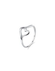 Hõbesõrmus Heart R00019 hind ja info | Sõrmused | hansapost.ee