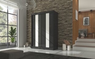 Шкаф Adrk Furniture Karen 150 см, черный цена и информация | Шкафы | hansapost.ee
