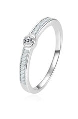 Вневременное серебряное кольцо с цирконами Beneto AGG303L цена и информация | Кольцо | hansapost.ee