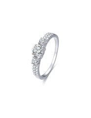 Серебряное кольцо с кристаллами Beneto AGG197 цена и информация | Кольца | hansapost.ee