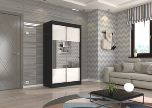 Шкаф Adrk Furniture Tamos 120 см, черный/белый цена и информация | Шкафы | hansapost.ee