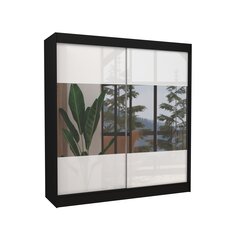 Riidekapp Adrk Furniture Tamos 200 cm, must/valge hind ja info | Kapid | hansapost.ee