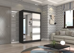 Шкаф Adrk Furniture Toura 150 см, черный/серый цена и информация | Шкафы | hansapost.ee