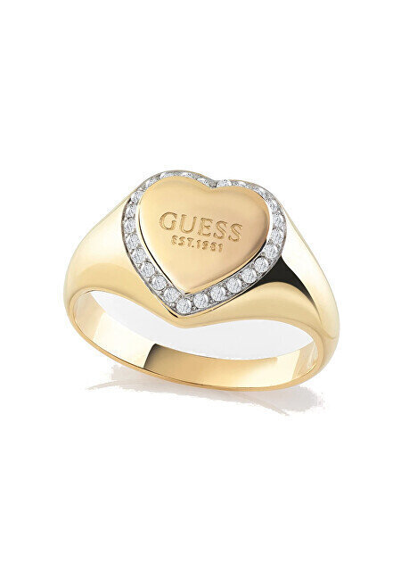 Guess Romantiline kullatud sõrmus Fine Heart JUBR01430JWYG цена и информация | Sõrmused | hansapost.ee