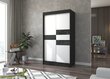 Riidekapp Adrk Furniture Batia 120 cm, must/valge цена и информация | Kapid | hansapost.ee