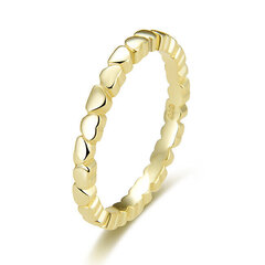 Позолоченное серебряное кольцо с сердечками Beneto AGG344-GOLD цена и информация | Кольца | hansapost.ee