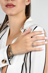 Pronkssõrmus tsirkooniga naistele Brilio Silver RI014R hind ja info | Sõrmused | hansapost.ee