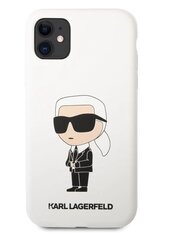 Karl Lagerfeld Liquid Silicone Ikonik NFT Case for iPhone 11 White цена и информация | Чехлы для телефонов | hansapost.ee