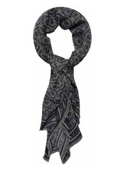 Женский шарф CALVIN KLEIN Monogram Jacquard 120x120 см, 545007467, черный цена и информация | Женские шарфы, платки | hansapost.ee