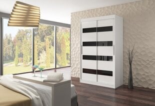 Шкаф ADRK Furniture Martinez, белый/черный цена и информация | Шкафы | hansapost.ee