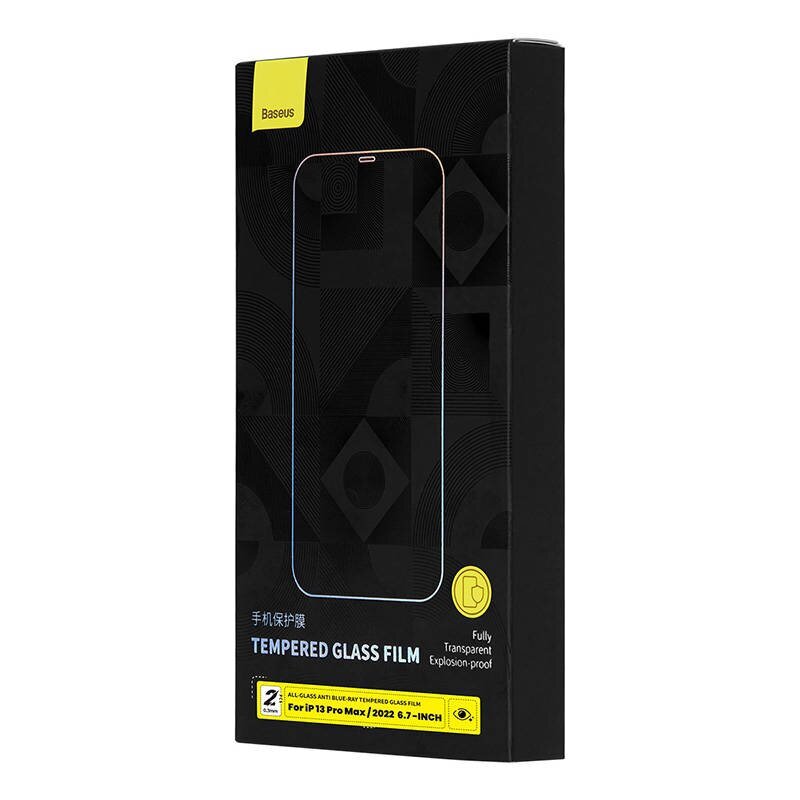 Baseus Tempered Glass Anti-blue light 0.3mm for iPhone 14 Plus|13 Pro Max (2pcs) hind ja info | Ekraani kaitseklaasid ja kaitsekiled | hansapost.ee