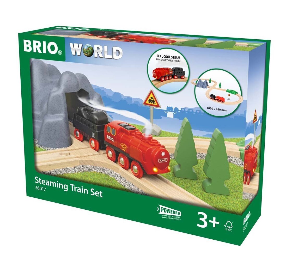 BRIO rongikomplekt WORLD Steaming Train Set, 36017 hind ja info | Klotsid ja konstruktorid | hansapost.ee