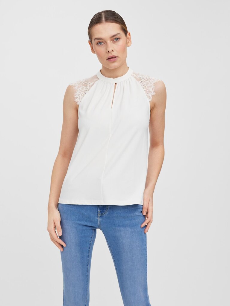 Vero Moda naiste top 10226072*02, valge 5715096386123 цена и информация | T-särgid naistele | hansapost.ee