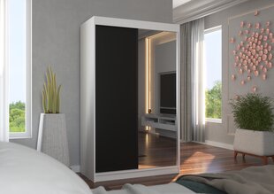 Шкаф ADRK Furniture Rewena, белый/черный цена и информация | Шкафы | hansapost.ee