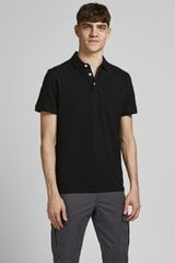 Мужская рубашка-поло JACK & JONES 12136668*05, черная 5715102231935 цена и информация | Мужские футболки | hansapost.ee