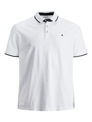Мужская рубашка-поло Jack & Jones 12143859*02, белая цена и информация | Мужские футболки | hansapost.ee