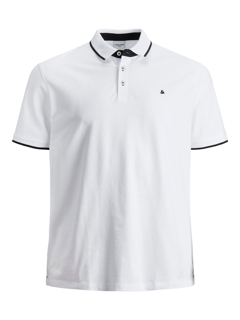 Jack & Jones meeste polosärk 12143859*02, valge 5715102757299 цена и информация | T-särgid meestele | hansapost.ee