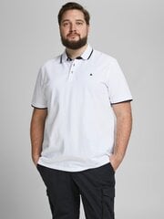 Мужская рубашка-поло Jack & Jones 12143859*02, белая цена и информация | Мужские футболки | hansapost.ee