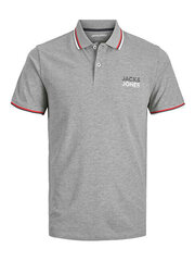 Мужская рубашка-поло JJATLAS Regular Fit 12221012 Светло-Серый Меланж цена и информация | Мужские футболки | hansapost.ee