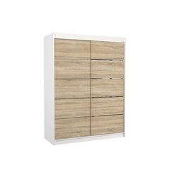 Kapp ADRK Furniture Luft, valge/tamm цена и информация | Шкафы | hansapost.ee