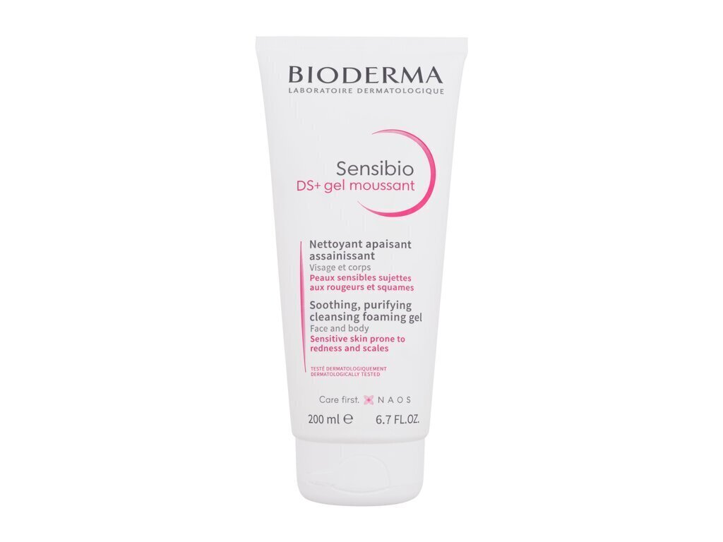 Puhastav vahutav geel Bioderma Sensibio DS+, 200 ml цена и информация | Näopuhastusvahendid | hansapost.ee