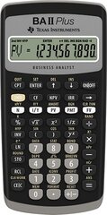 Калькулятор Texas Instruments BA II Plus цена и информация | Канцелярские товары | hansapost.ee
