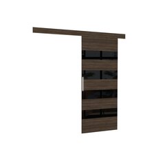 Двери для ниши ADRK Furniture Milou 96, черные/коричневые цена и информация | Шкафчики | hansapost.ee