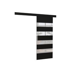 Двери для ниши ADRK Furniture Milou 86, белые/черные цена и информация | Шкафчики | hansapost.ee