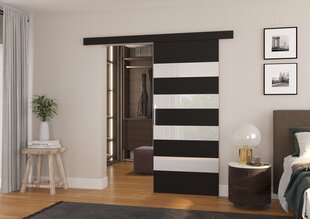 Двери для ниши ADRK Furniture Milou 86, белые/черные цена и информация | Шкафчики | hansapost.ee