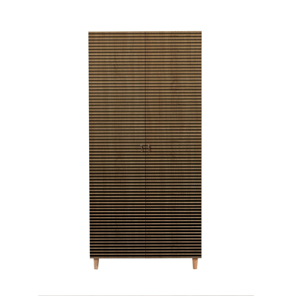 Riidekapp Kalune Design Wardrobe 869 (IV), 90 cm, tamm/kollane hind ja info | Kapid | hansapost.ee