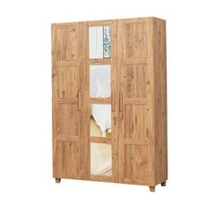 Шкаф Kalune Design Wardrobe 869 (III) с зеркалом, 120 см, светло-коричневый цена и информация | Шкафы | hansapost.ee