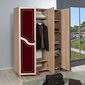 Riidekapp Kalune Design Wardrobe 863 (VI), 135 cm, tamm/tumepunane цена и информация | Kapid | hansapost.ee