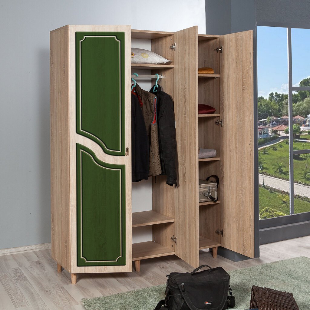 Riidekapp Kalune Design Wardrobe 863 (VI), 135 cm, tamm/tumeroheline цена и информация | Kapid | hansapost.ee