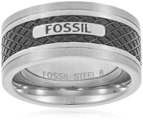 Модное стальное кольцо Fossil JF00888040 цена и информация | Мужские украшения | hansapost.ee