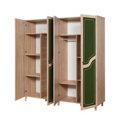 Riidekapp Kalune Design Wardrobe 863 (II), 180 cm, tamme värv/roheline hind ja info | Kapid | hansapost.ee