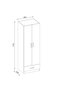 Riidekapp Kalune Design Wardrobe 731, 60 cm, valge hind ja info | Kapid | hansapost.ee