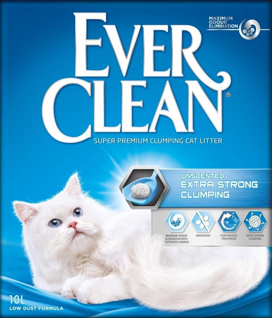 Kassiliiv Ever Clean Extra Strong Clumping Unscented, 10 L цена и информация | Kassiliiv | hansapost.ee