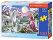 Puzzle 120 Princess and her Unicorns 13098 hind ja info | Pusled lastele ja täiskasvanutele | hansapost.ee