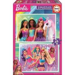 Pusle Educa Barbie (2 x 48 pcs) цена и информация | Пазлы | hansapost.ee