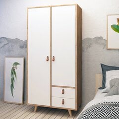 Riidekapp Kalune Design Musso, pruun/valge цена и информация | Шкафы | hansapost.ee
