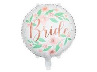 Fooliumist õhupall "Bride", valge 45 cm hind ja info | Õhupallid | hansapost.ee