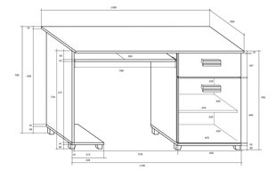 Arvutilaud Solo, valge/must price and information | Arvutilauad, kirjutuslauad | hansapost.ee