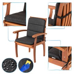 Подушка для кресла Hobbygarden Alba, черная цена и информация | Подушки, наволочки, чехлы | hansapost.ee