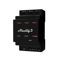 Реле Shelly Pro 3 цена и информация | Системы безопасности, контроллеры | hansapost.ee